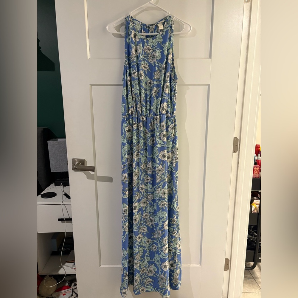 Floral Blue Maxi Dress
